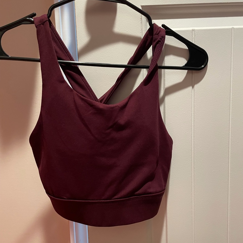 Maroon sports bra